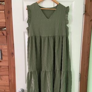 Green Long Dress No Brand NWOT
